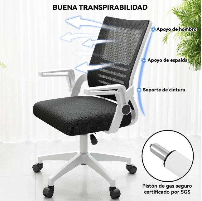 SILLA ESCRITORIO ERGONOMICA ACOLCHADA - 2