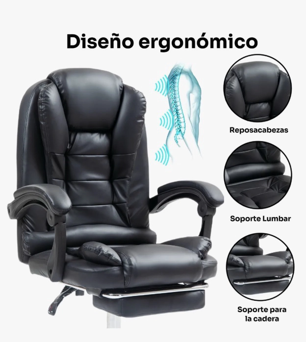 SILLA EJECUTIVA RECLINABLE MASAJEADOR - 4
