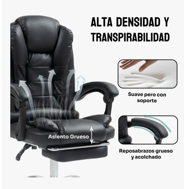 SILLA EJECUTIVA RECLINABLE MASAJEADOR - 5