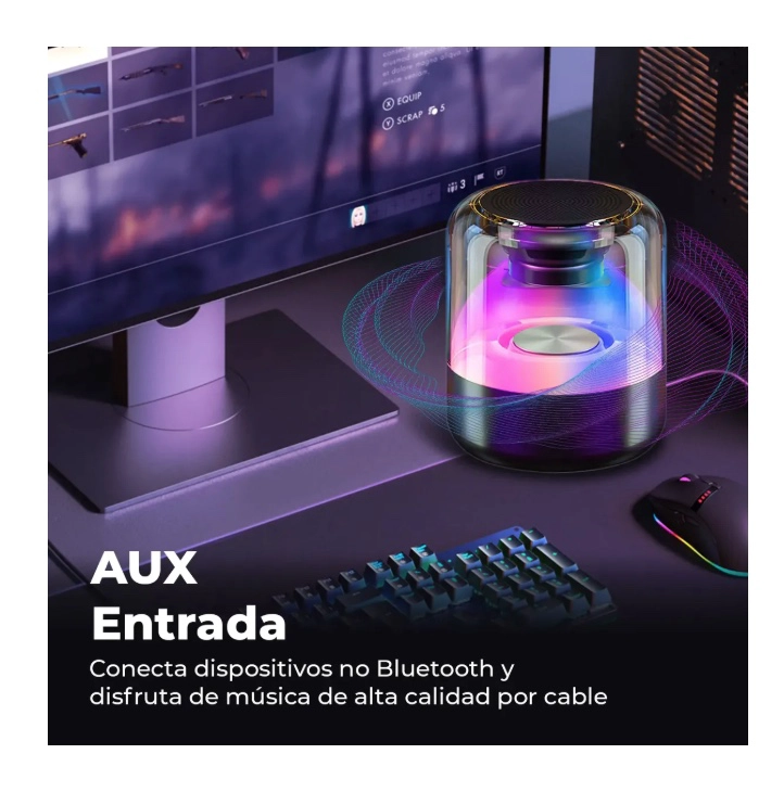 PARLANTE BLUETOOTH PORTATIL RGB - 5