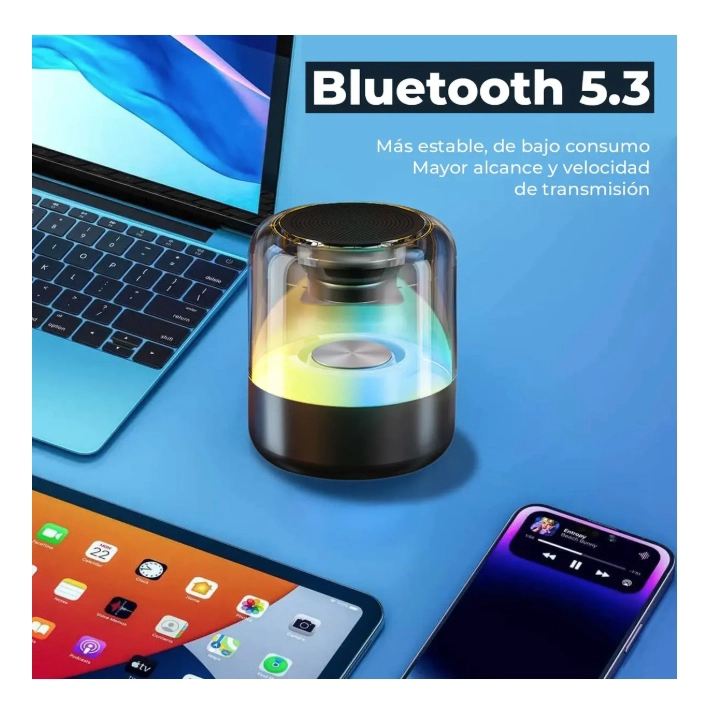 PARLANTE BLUETOOTH PORTATIL RGB - 6