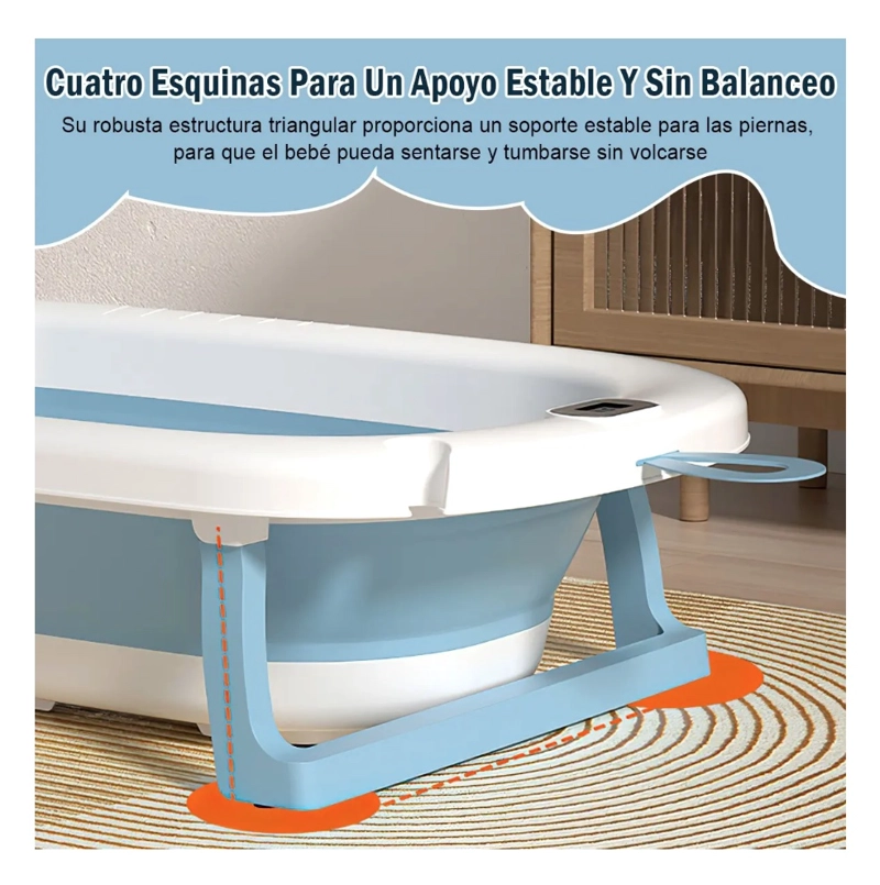 TINA BEBE BAÑERA PLEGABLE CON TERMOMETRO - 6