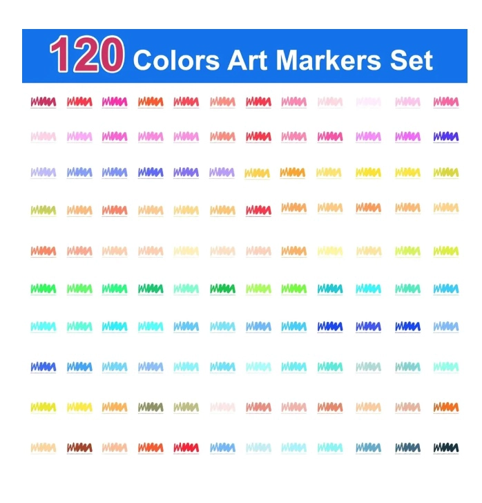 120 COLORES MARCADORES PLUMONES - 5