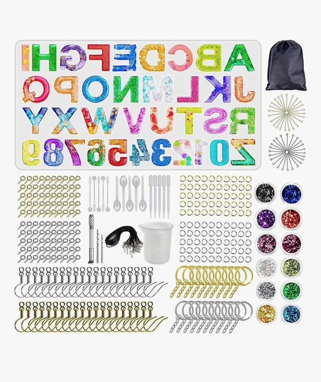 SET 353 PIEZAS MOLDES SILICONA RESINA - 1