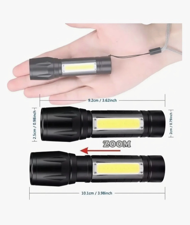 2X MINI LINTERNA LED TACTICA LINTERNA RECARGABLE - 4