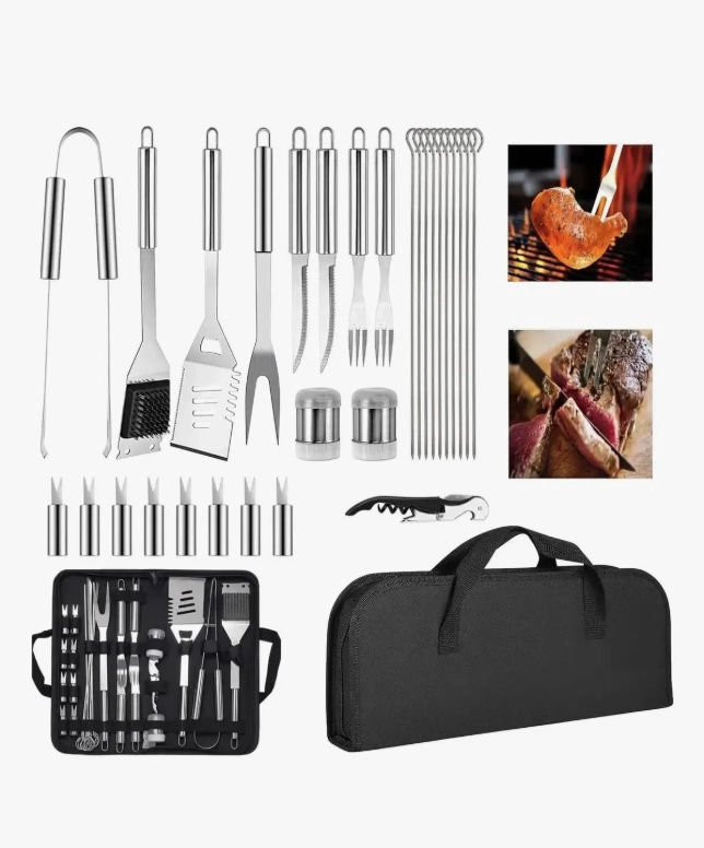 JUEGO UTENSILIOS PARA PARRILLA 29PCS - 1