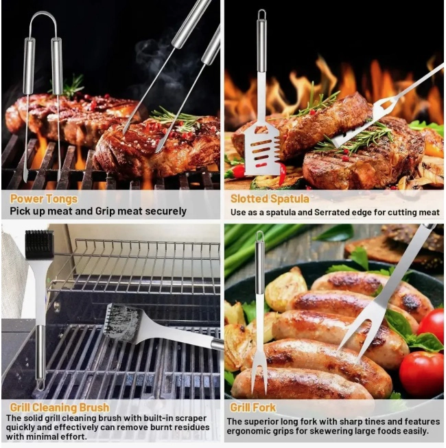 JUEGO UTENSILIOS PARA PARRILLA 29PCS - 2