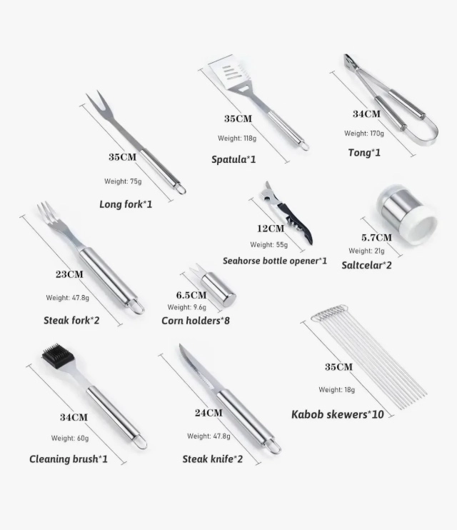 JUEGO UTENSILIOS PARA PARRILLA 29PCS - 6