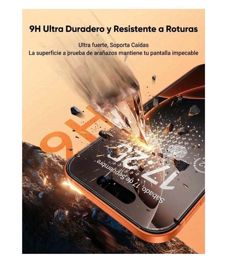 LAMINA MICA DE PANTALLA PARA IPHONE 17 PRO,PRO MAX,17 - 6