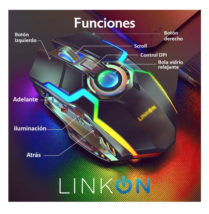 MOUSE GAMER INALAMBRICO - 6