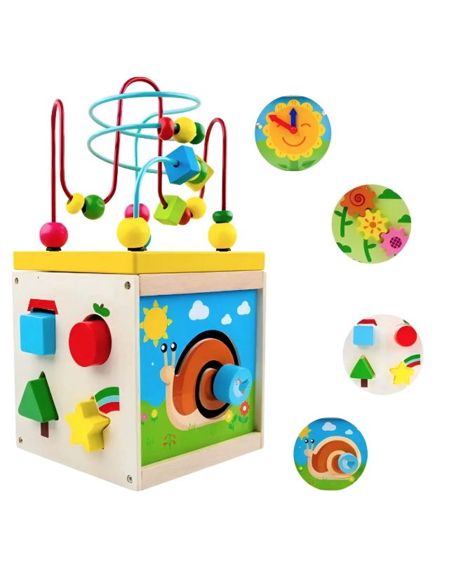 CUBO DIDACTICO JUGUETE DESARROLLO HABILIDADES - 1