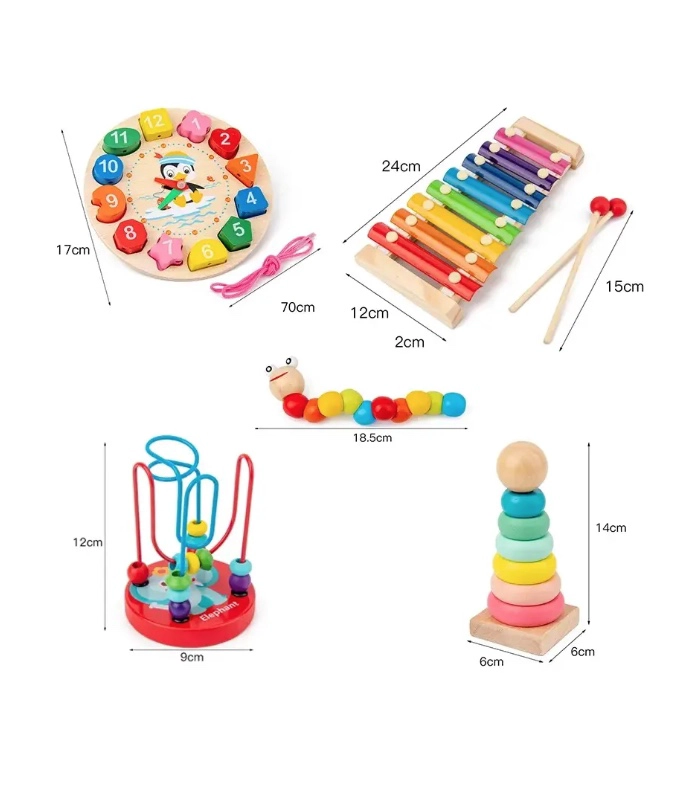 5PCS JUEGO DIDACTICO SENSORIAL - 2