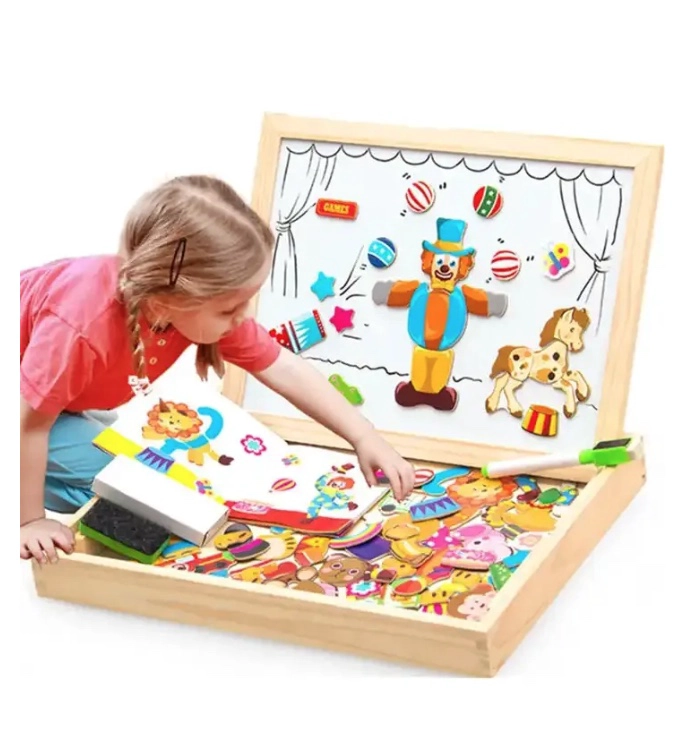 CIRCO ROMPECABEZAS MAGNE TICO MONTESSORI DE MADERA - 1