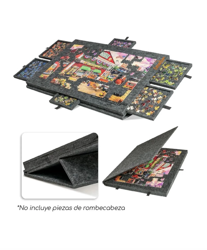 TABLA DE ROMPECABEZAS INCLINABLE CON SOPORTE Y 6 CAJONE - 4
