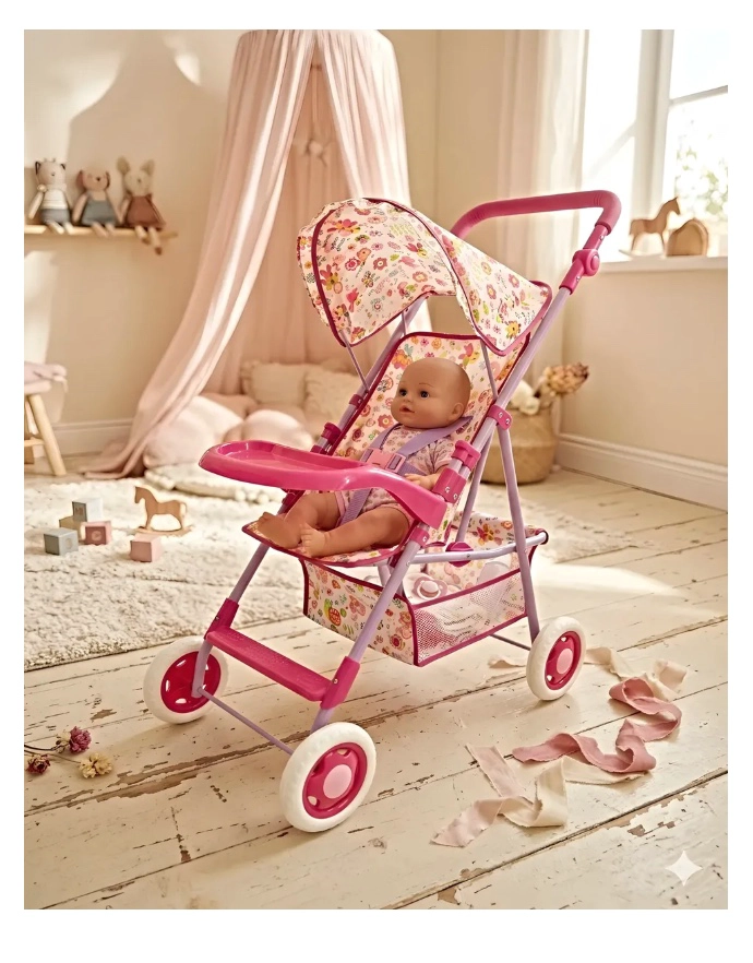 COCHE DE MUÑECAS INFANTIL PLEGABLE - 4