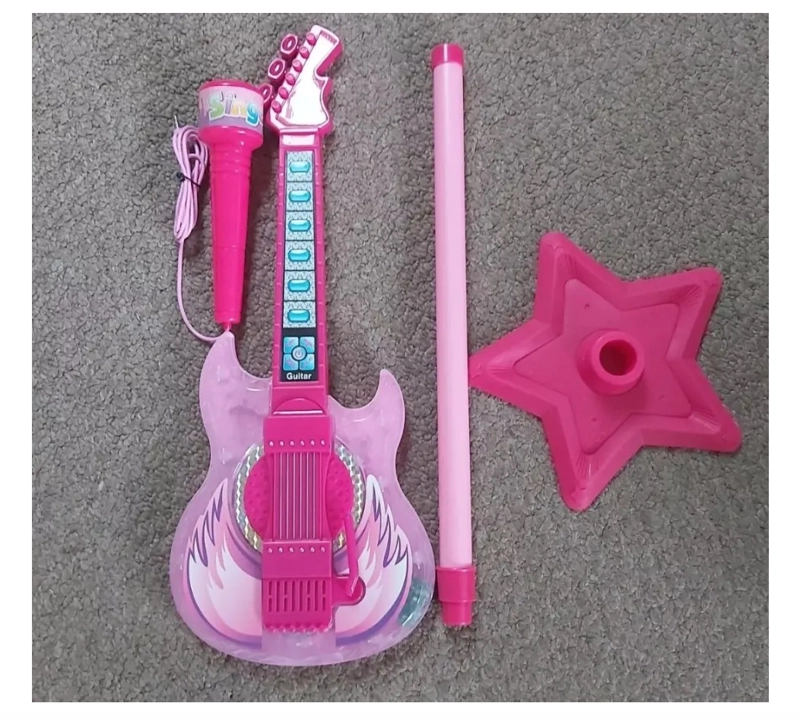 MICROFONO KARAOKE GUITARRA ROCK CON MP3 PARA NIÑOS - 4