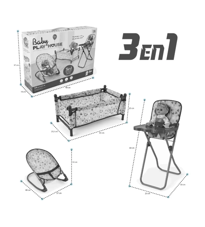SET JUEGO PARA MUÑECAS 3 EN 1 - 4