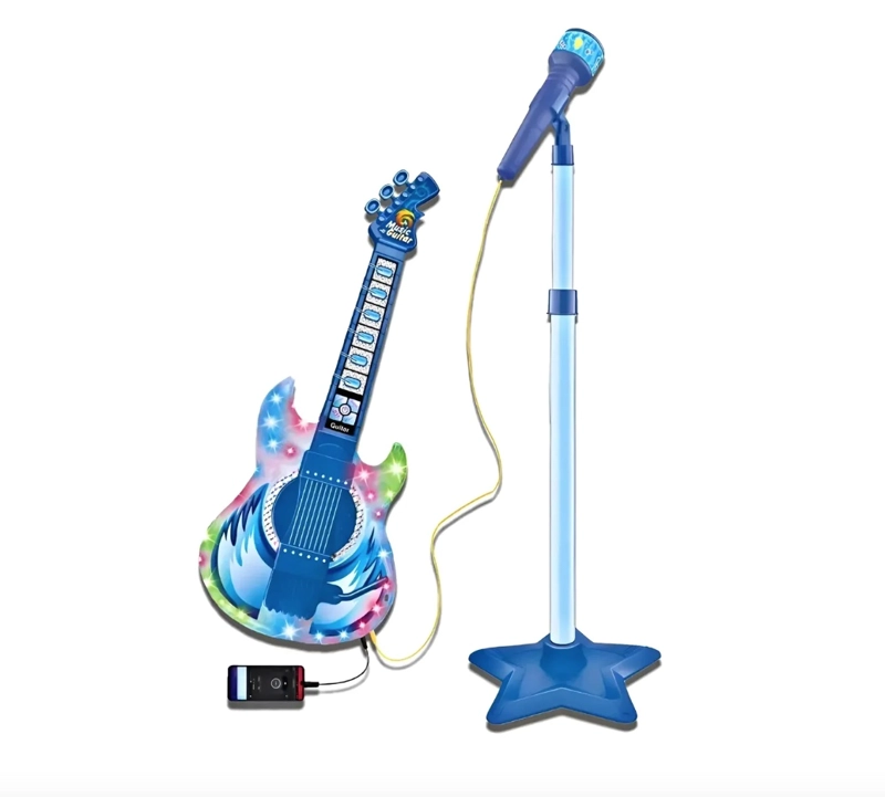 MICROFONO KARAOKE GUITARRA ROCK CON MP3 PARA NIÑOS - 1