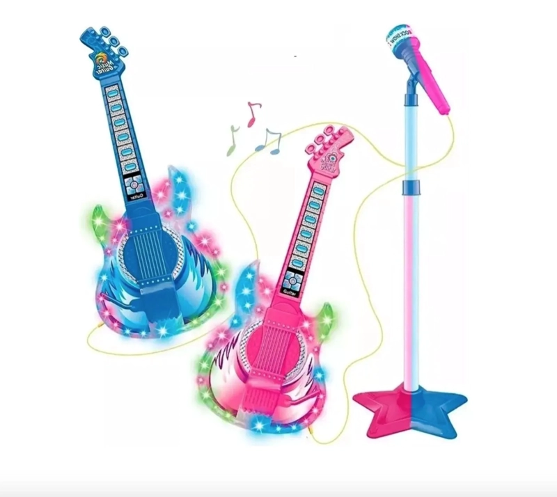 MICROFONO KARAOKE GUITARRA ROCK CON MP3 PARA NIÑOS - 4