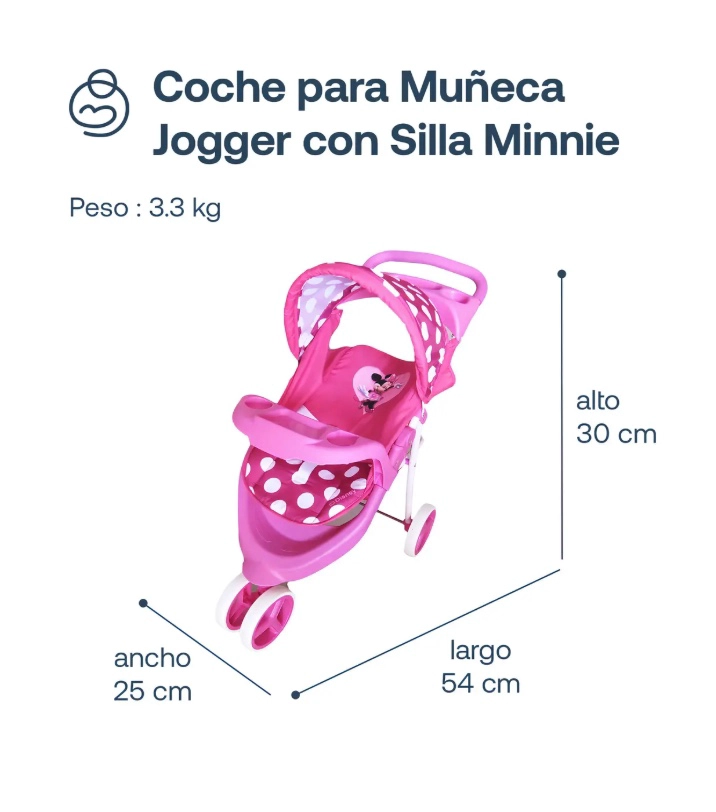 COCHE TRAVEL JOGGER DE JUGUETE PARA MUÑECA - 3