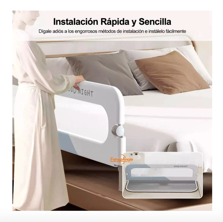 BARANDA DE CAMA 1.5MTRS SEGURIDAD BEBE - 4