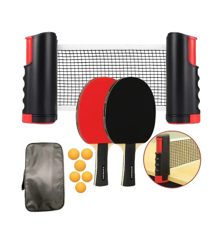 SET PING PONG 2 PALETAS + 6 PELOTAS + RED - 1