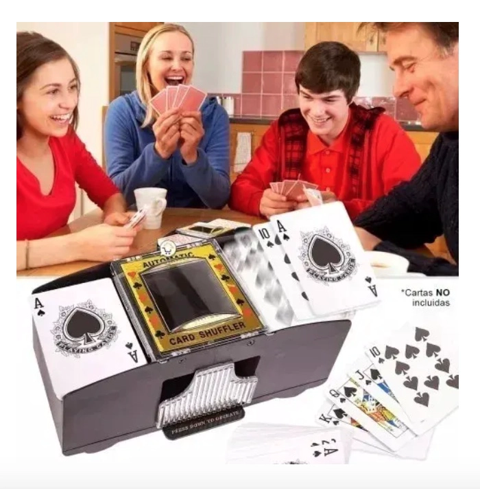 MEZCLADOR BARAJADOR DE CARTAS A PILAS - 3