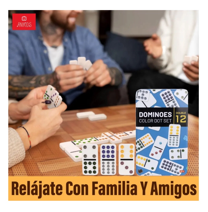 JUEGO DOMINO CHANCHO DOBLE 12 CON CAJA - 5