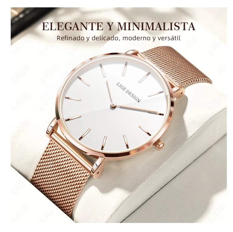 RELOJ CUARZO MALLA ACERO - 4