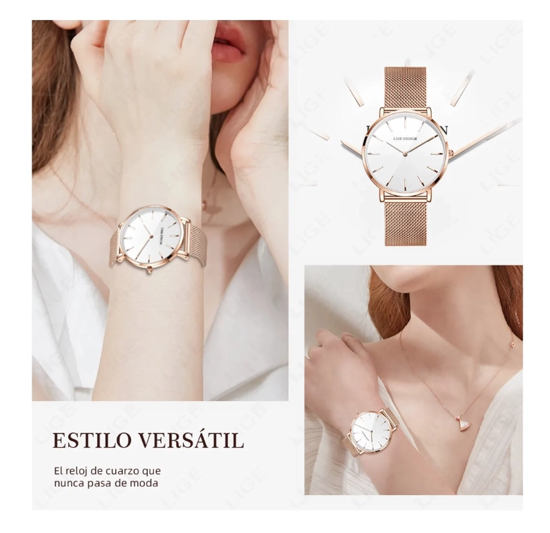 RELOJ CUARZO MALLA ACERO - 5
