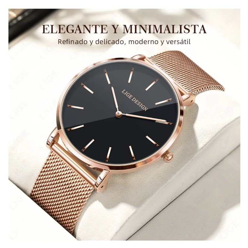 RELOJ CUARZO MALLA ACERO - 4