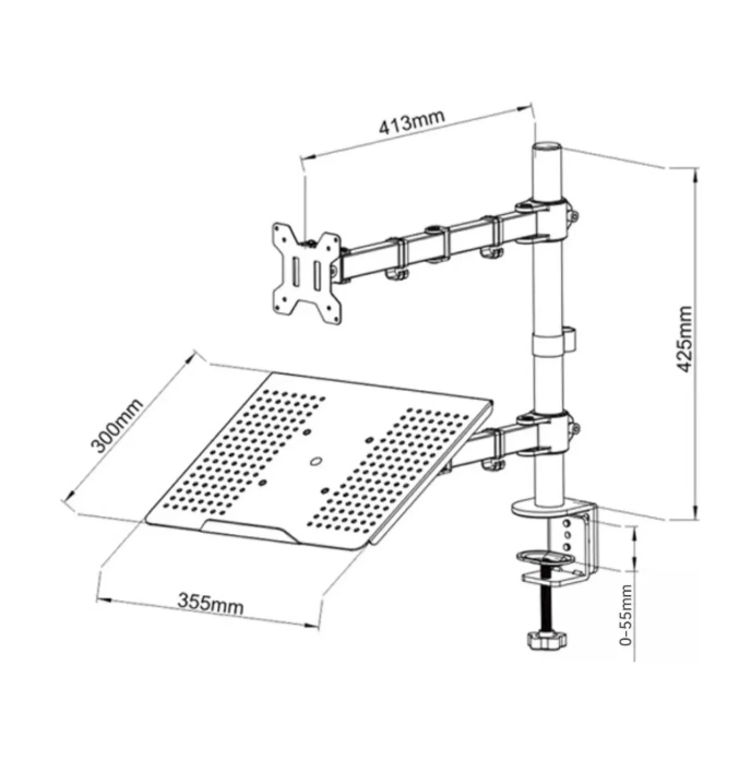 SOPORTE MONITOR Y NOTEBOOK BRAZO ARTICULADO - 5