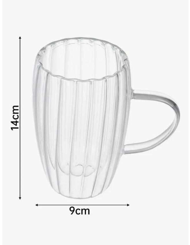 PACK 6 VASO VIDRIO DOBLE PARED 450ML - 2
