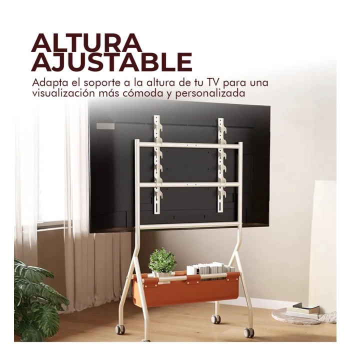 SOPORTE DE PISO PARA TV DE 32 A 75' CON RUEDAS Y FRENO - 6