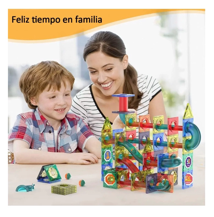 JUEGO DE ENCAJE Y BLOQUES MAGNE TICOS 105PCS - 3