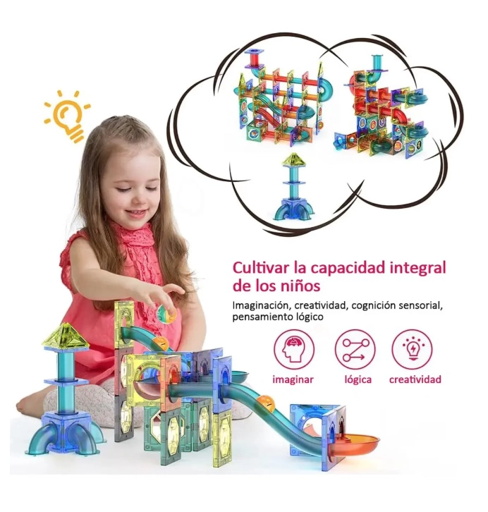 JUEGO DE ENCAJE Y BLOQUES MAGNE TICOS 105PCS - 4