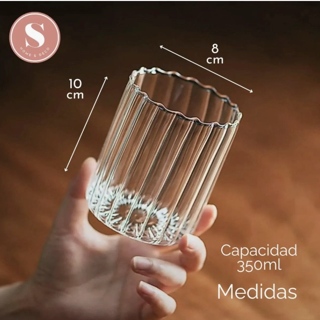 SET 4 VASOS DE VIDRIO 350ML - 3