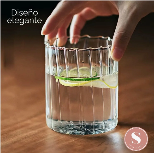 SET 4 VASOS DE VIDRIO 350ML - 6