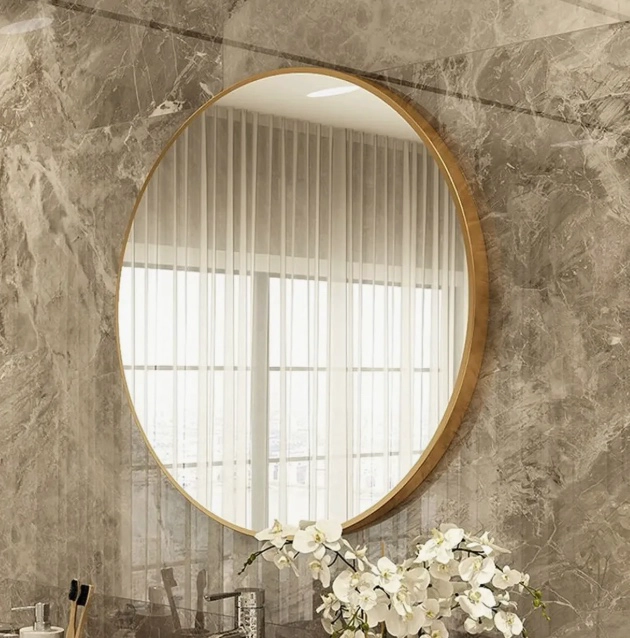 ESPEJO CIRCULAR DE PARED ELEGANTE REDONDO 80CM - 1