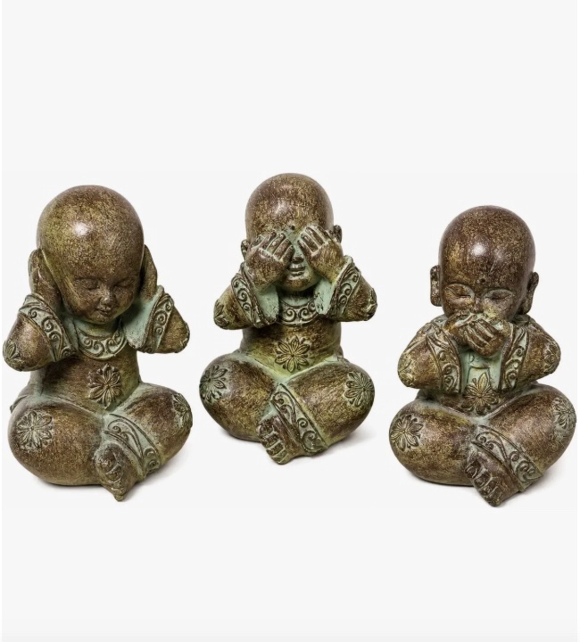 SET TRES BUDAS SABIOS CIEGO SORDO MUDO - 4