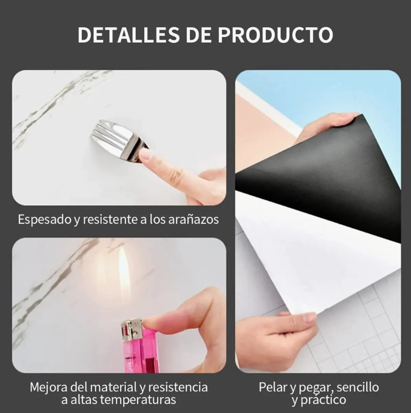 PACK 20 PEGATINA PARED ADHESIVA MARMOL - 8