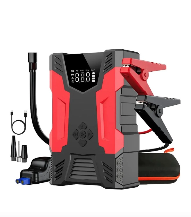 PARTIDOR DE BATERIA 12V CON COMPRESOR DE AIRE PORTATIL - 1