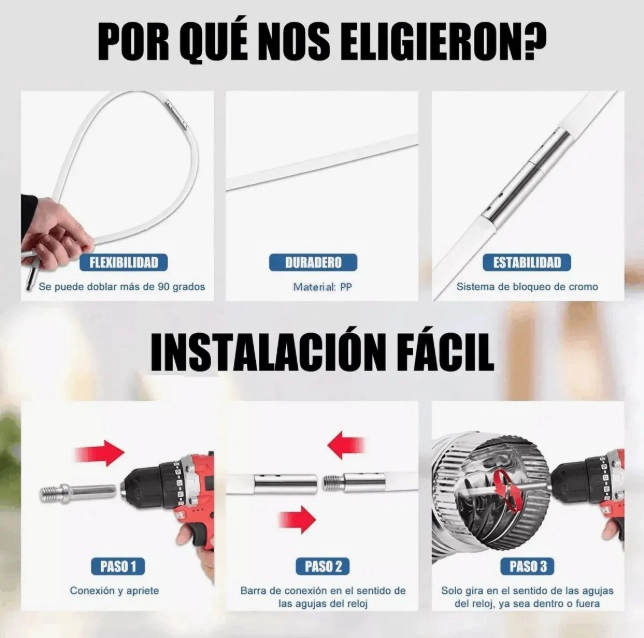 KIT LIMPIEZA CAÑON 9M VARILLA+CEPILLO - 6