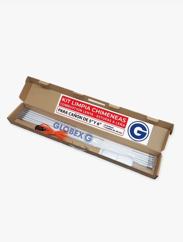 KIT LIMPIEZA CHIMENEA 6M CON ADAPTADOR TALADRO - 1