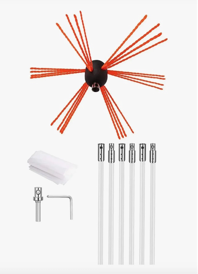 KIT LIMPIEZA CHIMENEA 6M CON ADAPTADOR TALADRO - 2