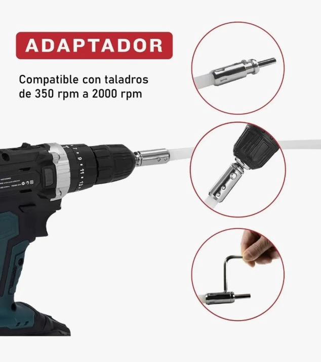 KIT LIMPIEZA CHIMENEA 6M CON ADAPTADOR TALADRO - 5