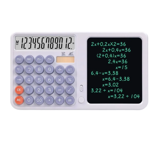CALCULADORA SOLAR DE MESA 2 EN 1 - 1
