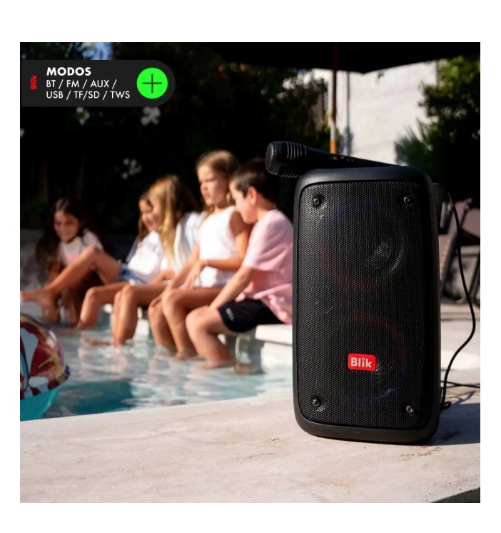 PARLANTE KARAOKE BLUETOOTH CON MICROFONO - 8