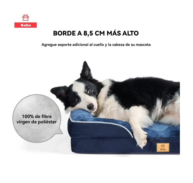 CAMA ANTIESTRES PERRO COLCHON ORTOPEDICA - 3