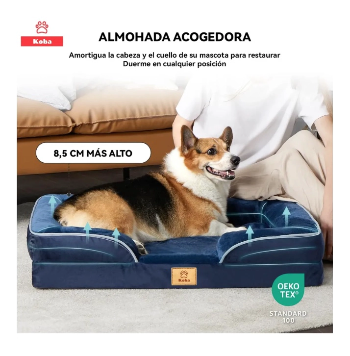 CAMA ANTIESTRES PERRO COLCHON ORTOPEDICA - 6
